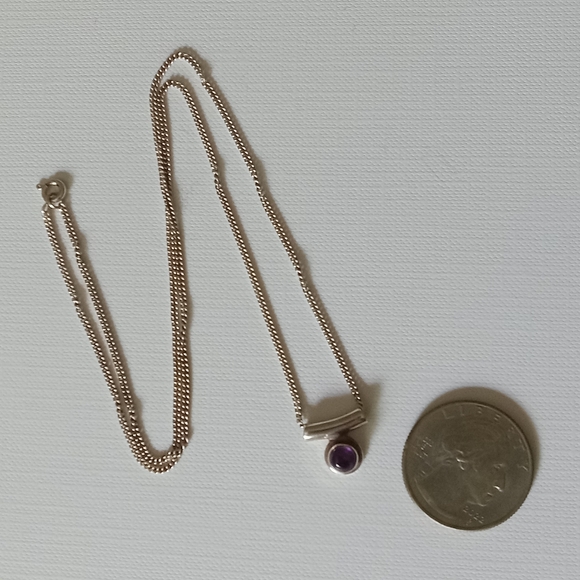 Sajen sterling silver amethyst necklace - Picture 4 of 7